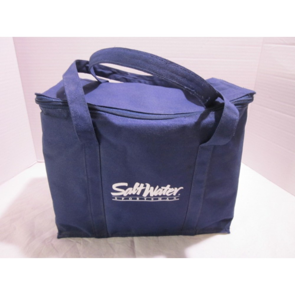 Salt Water Sportsman Blue Nylon Bag Cooler Lunch Drink Bait Bag 6 Pack Bag Cool